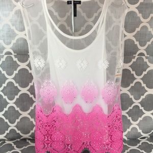 Inc white/pink top